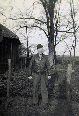 Staff Sgt. John J. O’Neil outside his barracks Alconbury