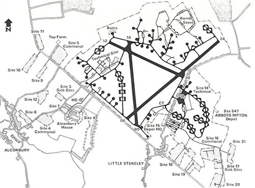 map of Alconbury station