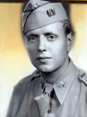 black and white photo portrait of young a man in Air Force uniform