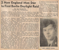 2 New England Men Star In First Berlin Daylight Raid