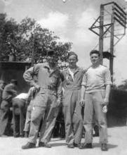 SSgt. Earl Kauffman and fellow crew members relax together at Alconbury, UK