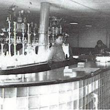 Alconbury Officers club famous glass block bar